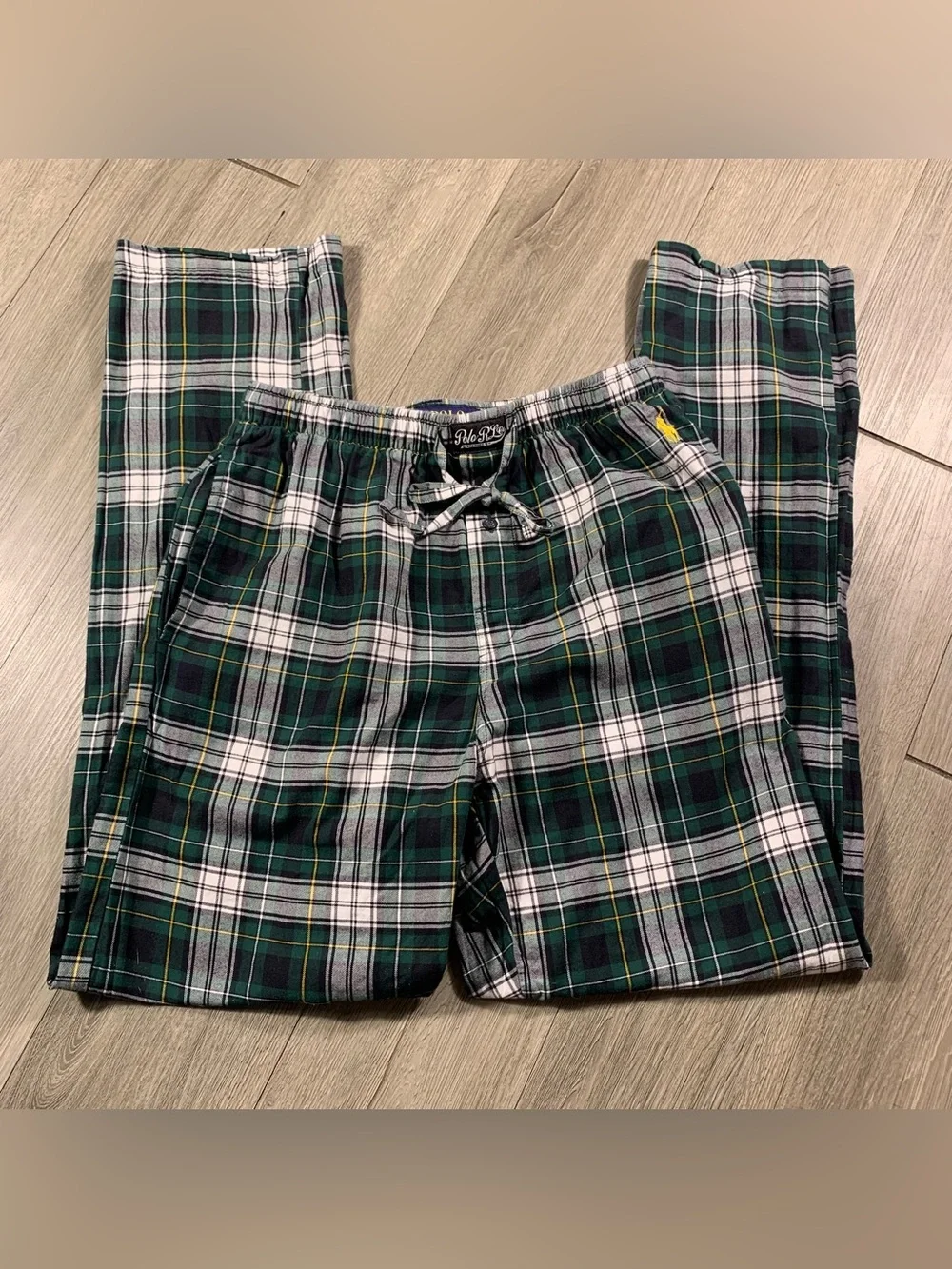 Polo Ralph Lauren Green Plaid 100% Cotton Sleepwear PJ Bottoms size S
